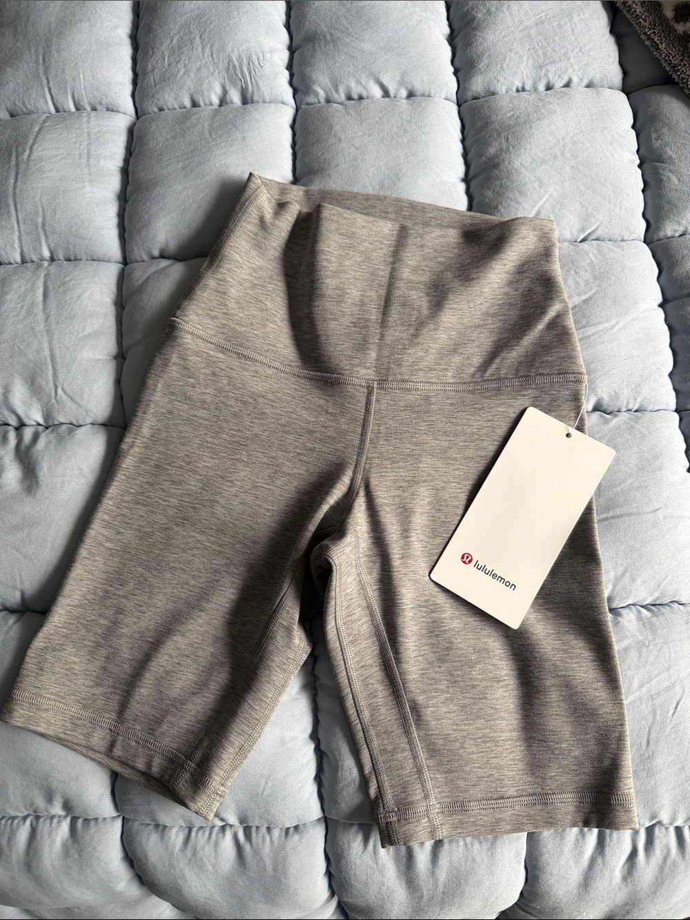 lululemon athletica Heather Gray High-Waist Bike Shorts